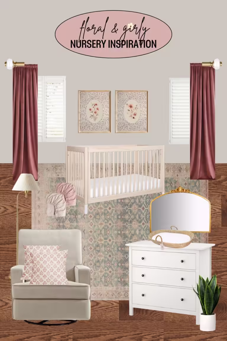 Girl Nursery Inspiration Floral Pink